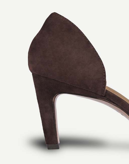 Off The Hook Carter d'orsay court shoes in tan brown suede, 3 of 7