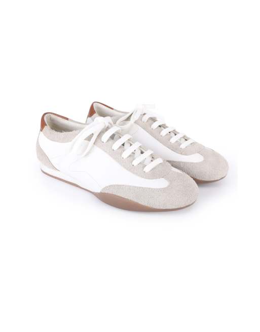 Off The Hook Cassie leather casual lace-up low-top trainers in off white, 2 of 4