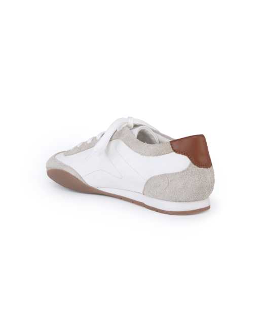 Off The Hook Cassie leather casual lace-up low-top trainers in off white, 3 of 4