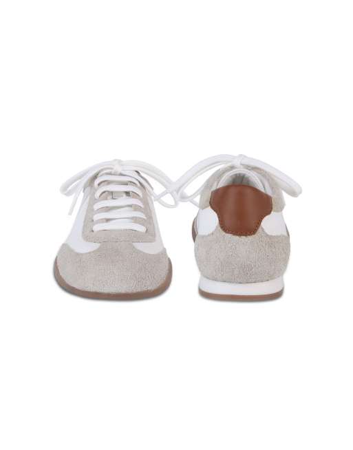 Off The Hook Cassie leather casual lace-up low-top trainers in off white, 4 of 4