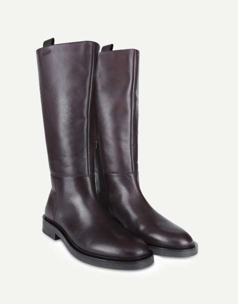 Off The Hook Celeste leather knee-high riding boots in brown - view 1