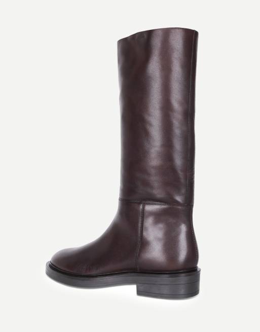 Off The Hook Celeste leather knee-high riding boots in brown, 3 of 6