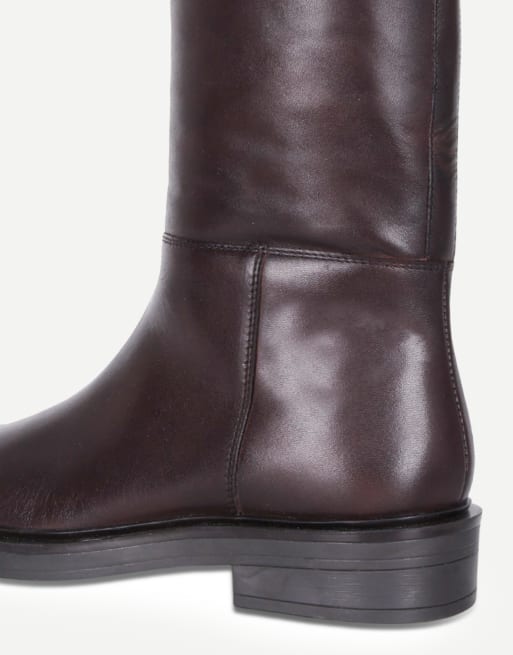 Off The Hook Celeste leather knee-high riding boots in brown, 6 of 6