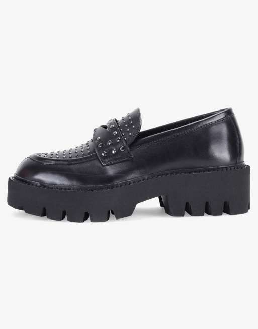 Stylish black loafers on sale