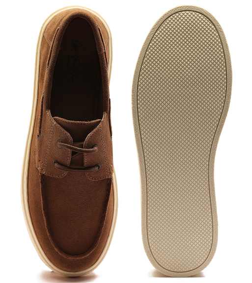 OFF THE HOOK 'DALY' Men's Suede Leather Casual Lace-up Boat Shoes, 2 of 4