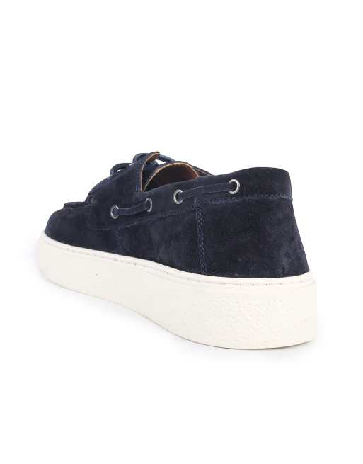 Off The Hook Daly suede leather casual boat shoes in universe suede, 3 of 4