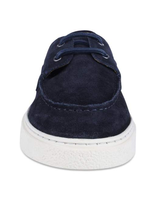 Off The Hook Daly suede leather casual boat shoes in universe suede, 4 of 4