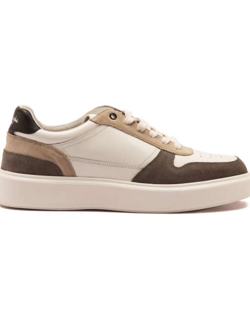  OFF THE HOOK 'DYLAN' Suede Leather White Elevated Platform Mens trainers 