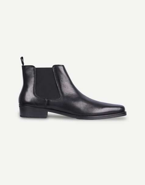 Off The Hook Eastwood leather chelsea boots in black - view 1