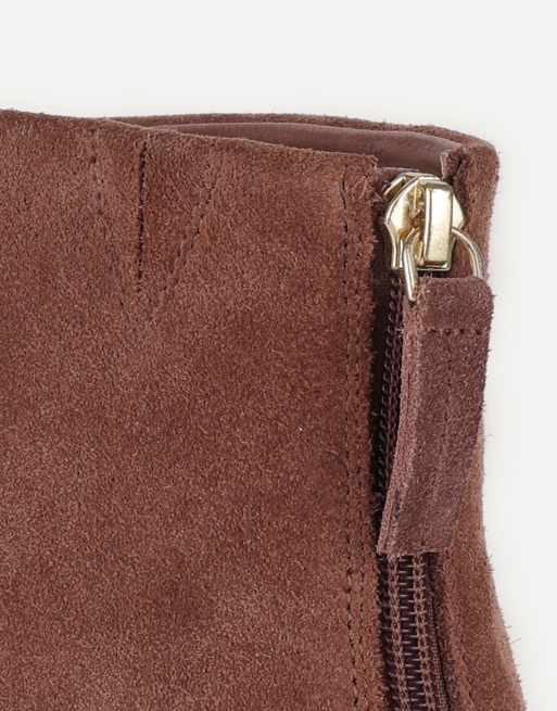 Off The Hook Elara suede block-heeled ankle boots in cognac suede, 5 of 7