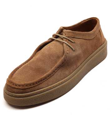  'ELS' Men's Suede Leather Casual Lace-up Boat Shoes