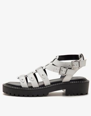 Elverson - Sandales style western avec double bride - Blanc 38