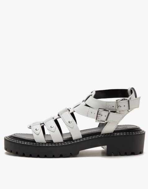 Off The Hook - Elverson - Western sandalen met dubbele bandjes in wit - view 1