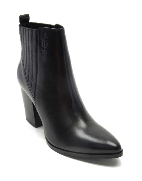Off The Hook finsbury high heel leather ankle boots in black - view 1