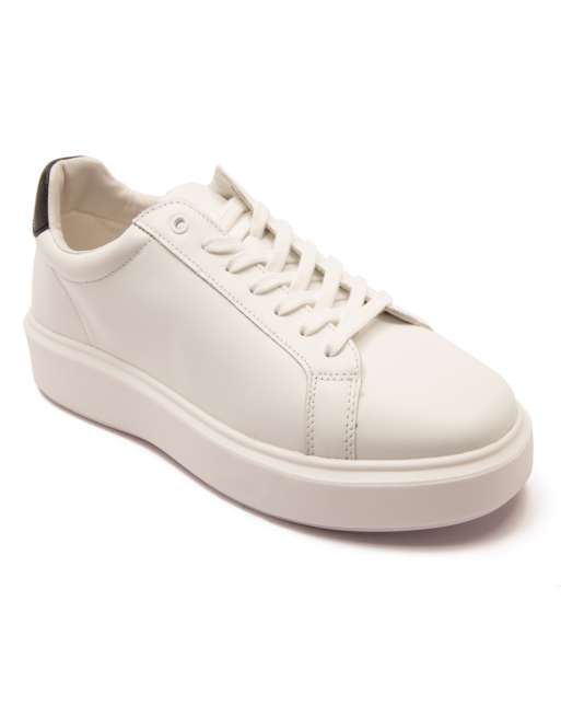 OFF THE HOOK FREDDIE men s leather elevated platform mens sneakers in white