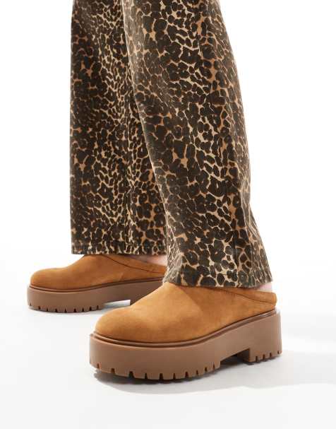OFF THE HOOK 'HADLEY' Slip-on Loafer with Fur Leather Shoes in Tan Suede - view 1