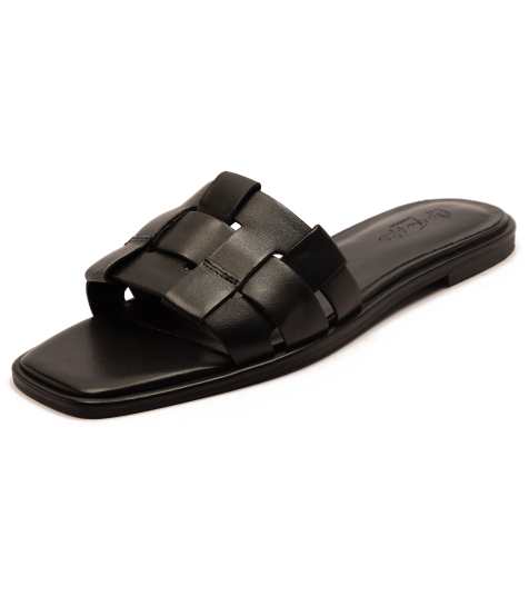OFF THE HOOK 'HAMPSTEAD' Leather Sandals Open Toe Flat Sandals - view 1