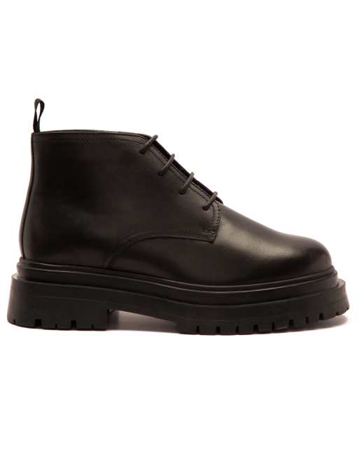 OFF THE HOOK 'HARDROCK' leather chukka ankle mens boots in black, 2 of 4