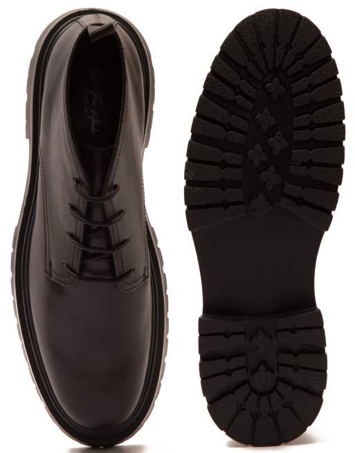 OFF THE HOOK 'HARDROCK' leather chukka ankle mens boots in black, 4 of 4