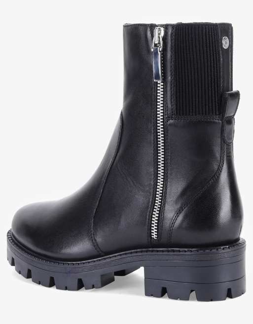 OFF THE HOOK 'HARROGATE' Leather Side Zip Ankle Boots in Black, 2 of 3