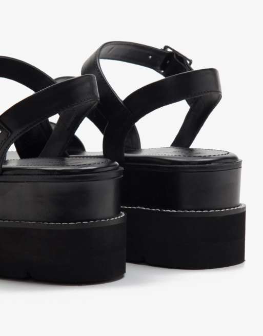 Off The Hook - Hatton - Leren western sandalen met bandjes in zwart, 4 van 4