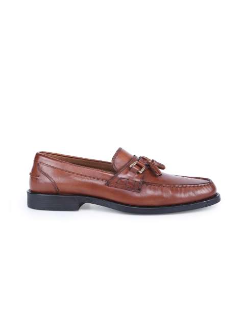 Off The Hook Hayden leather tassel bit loafers in tan - view 1