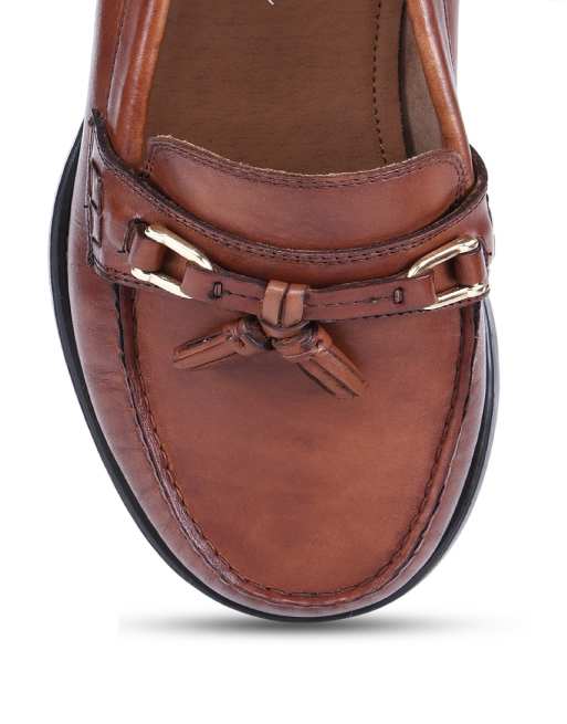 Off The Hook Hayden leather tassel bit loafers in tan, 3 of 7