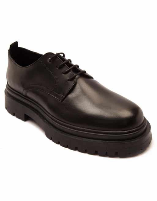 Off The Hook - Highmark - Scarpe stile derby in pelle color nero con tacco alto 