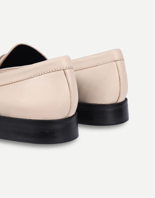 Off The Hook Jacks square toe penny loafers in cream, 4 of 7