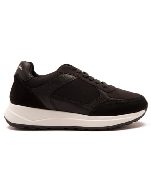 OFF THE HOOK JAGGER leather trainer in black 