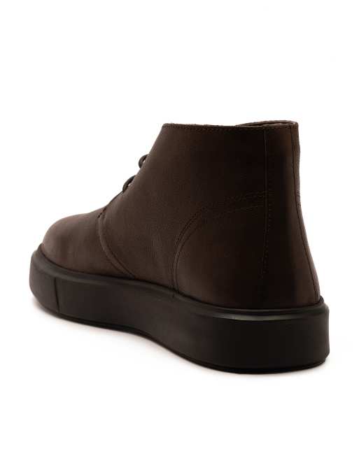 Off The Hook Jethro leather casual lace-up chukka boots in dark brown, 2 of 4