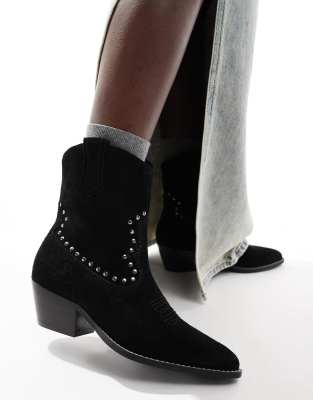 Off The Hook - Kensai - Ankle-Boots aus Leder in Schwarz