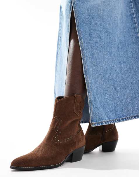OFF THE HOOK KENSAL leather ankle boots in chocolate - view 1