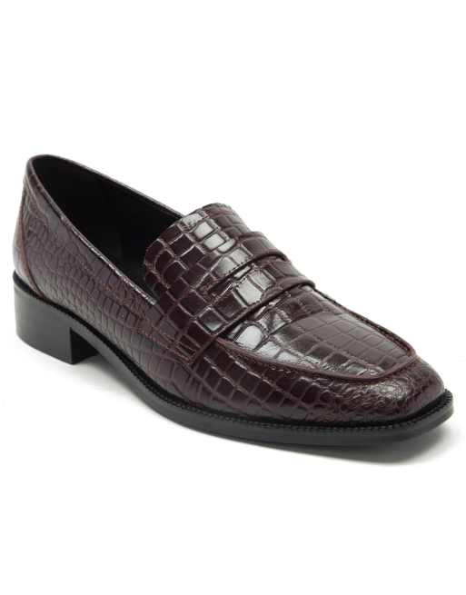 OFF THE HOOK KEW slip on loafer leather shoe in burgundy 