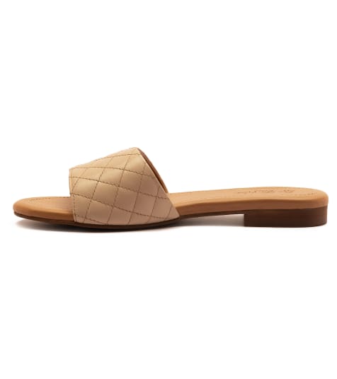 Off The Hook 'kingsway' leather sandalss open toe flat sandals in beige - view 1