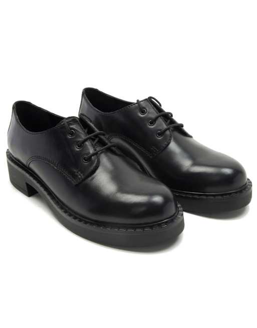 Off The Hook ladbrook derby leather lace-up shoe in black | ASOS