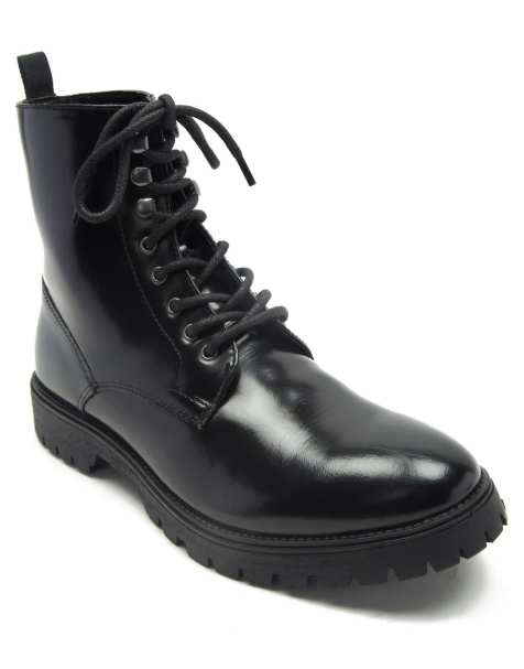Off The Hook - Lander - Bottines vernies en cuir à lacets - Noir - view 1