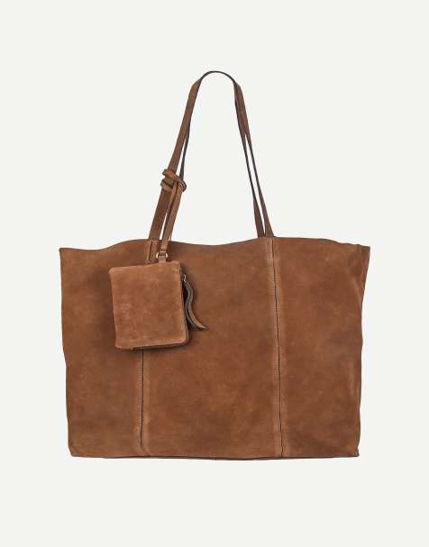 Off The Hook Lauryn shopper suede tote bag in tan - view 1