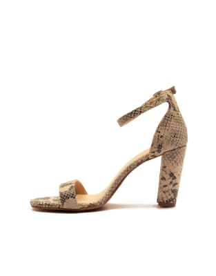 OFF THE HOOK - MAYFAIR - Sandaletten aus Leder mit hohem Blockabsatz-Bunt