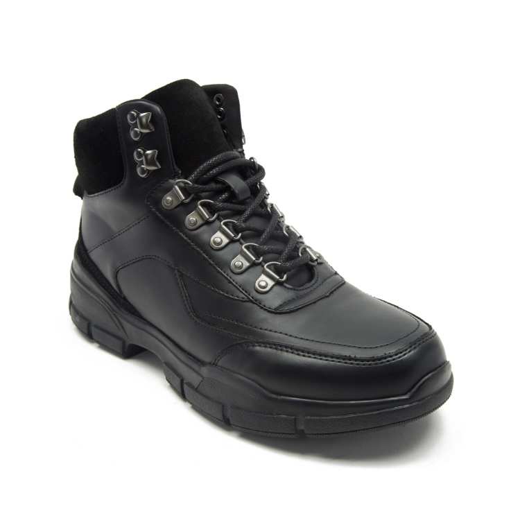 Black leather hiking shoes best sale