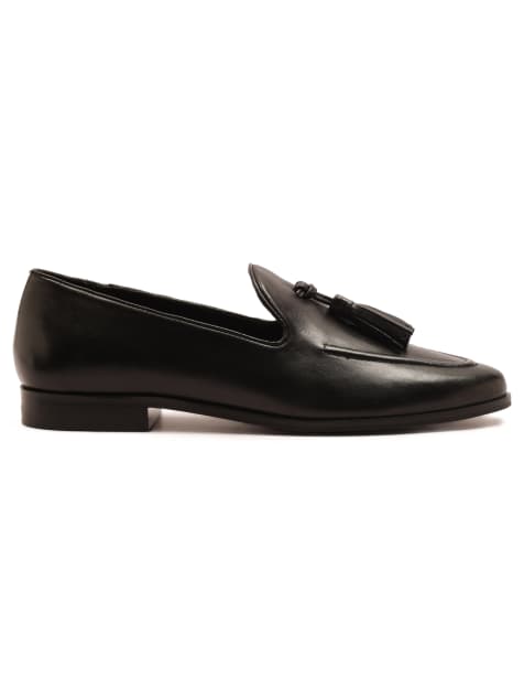 Off The Hook Moselle leather tassel loafers in black - view 1