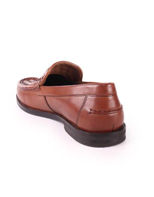 Off The Hook Orson leather woven loafers in tan, 5 of 5