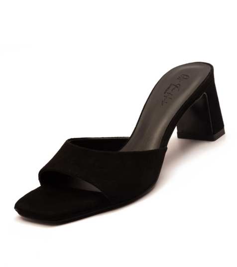 Off The Hook – Park – Wildleder-Sandalen in Schwarz mit Blockabsatz - view 1