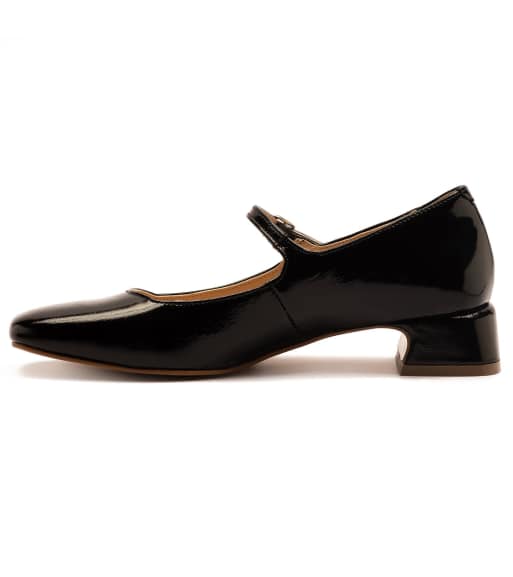 Off The Hook - Piccadilly - Scarpe Mary Jane da donna con tacco largo in pelle nere, 4 di 4
