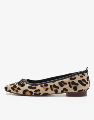 Pinner - Ballerines en cuir - Imprimé léopard-Marron 37