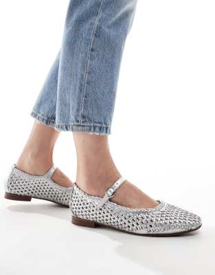 Off The Hook - Regent - Ballerinas aus Leder in Silber