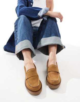 Romford - Mocassins décontractés à enfiler en cuir - Marron cuoio 35.5