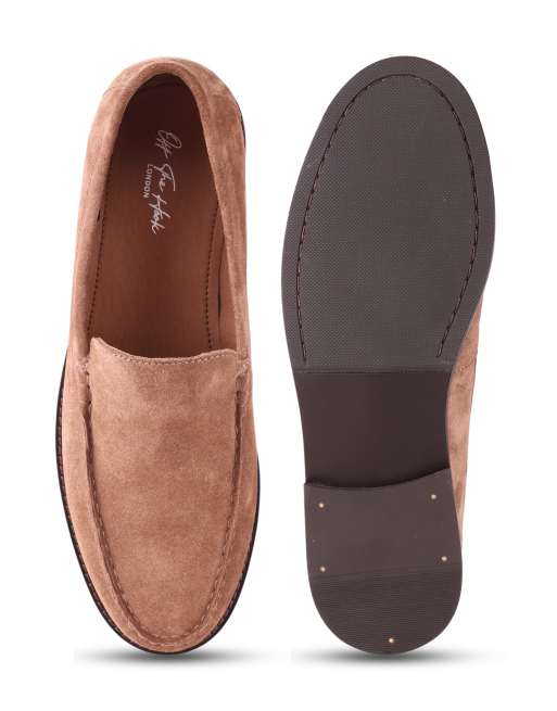 Off The Hook Ronan suede leather penny loafers in mink suede, 4 of 5