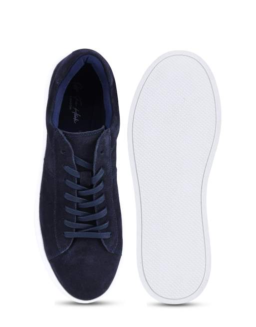 Off The Hook Russell suede leather low‑top trainers in universe suede, 2 of 4