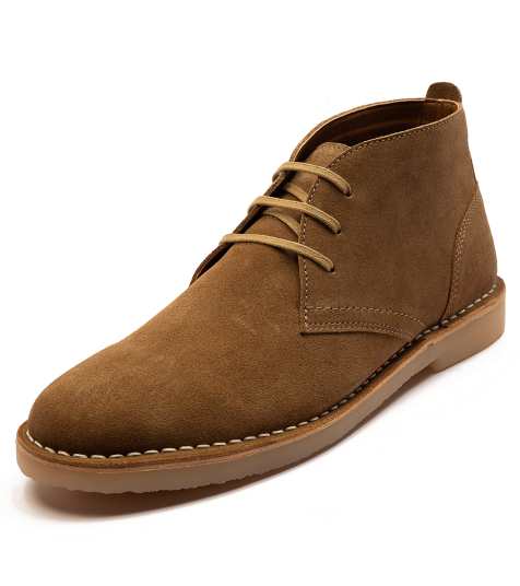 Off The Hook 'sahara' suede leather casual lace-up chukka boots in dk-taupe - view 1